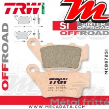 Plaquettes de frein Arrière TRW Lucas MCB 672 SI pour KTM 450 Rally 11- 