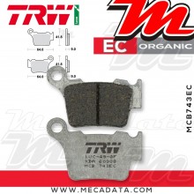 Plaquettes de frein Arrière ~ KTM EXC-F 350 2011+ ~ TRW Lucas MCB 743 EC 