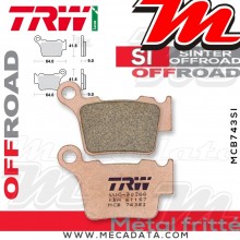 Plaquettes de frein Arrière ~ KTM EXC-F 250 KTM-2T-EXC 2007+ ~ TRW Lucas MCB 743 SI 