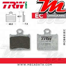 Plaquettes de frein Arrière ~ KTM SX 85 2012+ ~ TRW Lucas MCB 831 EC