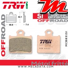 Plaquettes de frein Arrière ~ KTM SX 85 2012+ ~ TRW Lucas MCB 831 SI