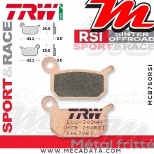 Plaquettes de frein Arrière ~ KTM SX 65 2004-2008 ~ TRW Lucas MCB 750 RSI