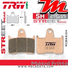 Plaquettes de frein Arrière ~ Kawasaki ZXR 750 RR ZX750N 1996-1999 ~ TRW Lucas MCB 691 SH 