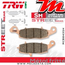 Plaquettes de frein Arrière ~ Kawasaki VN 1600 Mean Streak VNT60B 2005-2008 ~ TRW Lucas MCB 843 SH