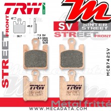 Plaquettes de frein Avant ~ Kawasaki VN 1600 Mean Streak VNT60B 2005-2008 ~ TRW Lucas MCB 742 SV