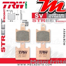 Plaquettes de frein Avant ~ Kawasaki ZZR 1400 ABS ZXT40C 2008-2011 ~ TRW Lucas MCB 789 SV