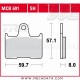 Plaquettes de frein Arrière ~ Kawasaki ZZR 1400 ABS ZXT40A 2006-2007 ~ TRW Lucas MCB 691 SH 