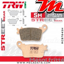 Plaquettes de frein Arrière ~ Kawasaki ZX-10R 1000 Ninja ABS ZXT00J 2011-2015 ~ TRW Lucas MCB 784 SH 