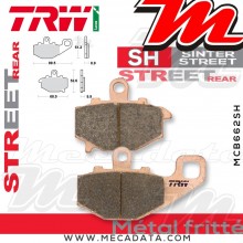 Plaquettes de frein Arrière ~ Kawasaki Z 1000 SX ABS ZXT00G 2011-2012 ~ TRW Lucas MCB 662 SH