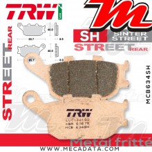 Plaquettes de frein Arrière ~ Kawasaki Z 1000 ABS ZRT00B 2007-2009 ~ TRW Lucas MCB 634 SH