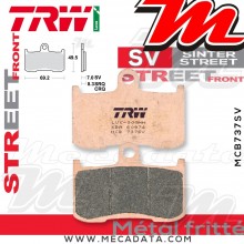 Plaquettes de frein Avant ~ Kawasaki Z 1000 ZRT00A 2003-2006 ~ TRW Lucas MCB 737 SV