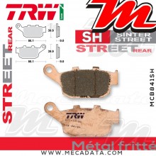 Plaquettes de frein Arrière ~ Kawasaki Z 750 R ABS ZR750N 2011-2012 ~ TRW Lucas MCB 841 SH