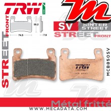 Plaquettes de frein Avant ~ Kawasaki ZX-6R 636 Ninja ABS ZX636E 2013+ ~ TRW Lucas MCB 850 SV