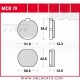 Plaquettes de frein Avant ~ Kawasaki KH 400 S3F 1976-1981 ~ TRW Lucas MCB 79 