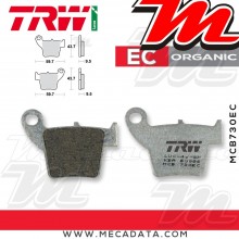 Plaquettes de frein Arrière ~ Honda CRE 450 F Supermoto HM-Italy 2002-2003 ~ TRW Lucas MCB 730 EC 