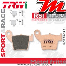 Plaquettes de frein Arrière ~ Honda CRE 450 F Supermoto HM-Italy 2002-2003 ~ TRW Lucas MCB 730 RSI 