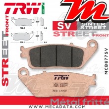 Plaquettes de frein Avant ~ Honda CBR 300 F NC51 2014+ ~ TRW Lucas MCB 677 SV 