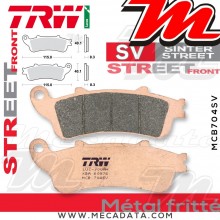 Plaquettes de frein Avant ~ Honda GL 1800 F6B Gold Wing ABS SC68 2013+ ~ TRW Lucas MCB 704 SV