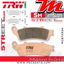 Plaquettes de frein Arrière ~ Honda STX 1300 A Pan European ABS SC51 2008+ ~ TRW Lucas MCB 705 SH