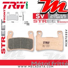 Plaquettes de frein Avant ~ Honda CB 1300 Superfour ABS SC54 2005-2009 ~ TRW Lucas MCB 703 SV