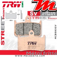 Plaquettes de frein Avant ~ Honda VTR 1000 Firestorm SC36 1997-2008 ~ TRW Lucas MCB 593 SV