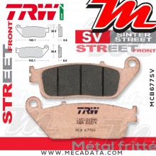 Plaquettes de frein Avant ~ Honda VT 750 S, SA 2011+ ~ TRW Lucas MCB 677 SV