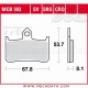 Plaquettes de frein Avant ~ Honda NR 750 NC40 1992+ ~ TRW Lucas MCB 593 TRQ 