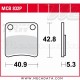 Plaquettes de frein de stationnement ~ Honda FJS 600 A Silver Wing ABS PF01 2001-2009 ~ TRW Lucas MCB 832 P 