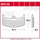 Plaquettes de frein Avant ~ Honda CBX 550 F, F2 PC04 1982+ ~ TRW Lucas MCB 526 