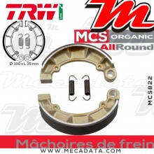 Mâchoires de frein Arrière ~ Honda TRX 500 Fourtrax 2001-2004 ~ TRW Lucas MCS 822