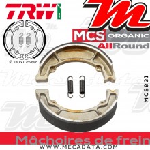 Mâchoires de frein Arrière ~ Honda CN 250 Helix MF02 1988-1992 ~ TRW Lucas MCS 831