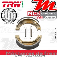 Mâchoires de frein Arrière TRW Lucas MCS 804 pour Honda XL 125 XL125 72 