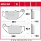 Plaquettes de frein Arrière ~ Honda MSX 125 JC61 2013+ ~ TRW Lucas MCB 867 