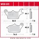 Plaquettes de frein Avant ~ Honda AFS 110 Wave JF51 2012+ ~ TRW Lucas MCB 872 