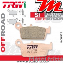 Plaquettes de frein Arrière ~ Honda CR 85 R 2003-2007 ~ TRW Lucas MCB 575 SI