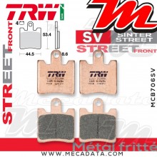 Plaquettes de frein Avant ~ Triumph 1200 Trophy ABS V13VH 2013+ ~ TRW Lucas MCB 706 SV