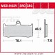 Plaquettes de frein Avant ~ Triumph 675 Daytona H67 2012 ~ TRW Lucas MCB 816 SV 
