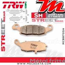 Plaquettes de frein Arrière ~ Suzuki VZR 1800 M 1800 R2 Intruder WVCA 2008-2009 ~ TRW Lucas MCB 870 SH
