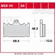 Plaquettes de frein Arrière ~ Suzuki VL 1500 C 1500 Intruder WVAL 2002-2008 ~ TRW Lucas MCB 741 SH 