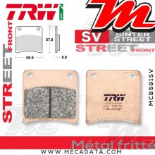 Plaquettes de frein Avant ~ Suzuki GSX 1100 F GV72C 1993-1996 ~ TRW Lucas MCB 591 SV