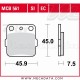 Plaquettes de frein Arrière ~ Suzuki DR-Z 800 1988-1990 ~ TRW Lucas MCB 561 