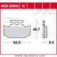Plaquettes de frein Arrière ~ Suzuki RM 250 RJ14A 1989-1995 ~ TRW Lucas MCB 625 RSI 