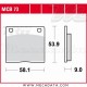 Plaquettes de frein Arrière ~ Suzuki GSX 250 E, ES GJ53B 1982 ~ TRW Lucas MCB 73 