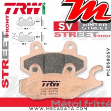 Plaquettes de frein Avant ~ Suzuki RM 80 1994-1995 ~ TRW Lucas MCB 582 SV 