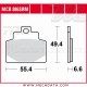 Plaquettes de frein Avant ~ Piaggio 300 MP3 LT i.e. Business ABS M71 2014+ ~ TRW Lucas MCB 886 SRM 