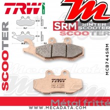 Plaquettes de frein Avant ~ Piaggio 125 Sprint i.e. M81 2014+ ~ TRW Lucas MCB 744 SRM