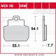 Plaquettes de frein Arrière ~ Piaggio X8 250 , i.e. M36 2005-2007 ~ TRW Lucas MCB 782 SRM 