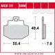 Plaquettes de frein Arrière ~ Piaggio GT 200 Granturismo M31 2003-2006 ~ TRW Lucas MCB 727 SRM 