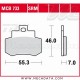 Plaquettes de frein Arrière ~ Piaggio 125 New Fly i.e. 2012+ ~ TRW Lucas MCB 733 SRM 