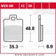 Plaquettes de frein Avant ~ Piaggio 100 Fly M53 2006+ ~ TRW Lucas MCB 695 SR 